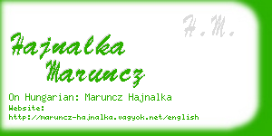 hajnalka maruncz business card